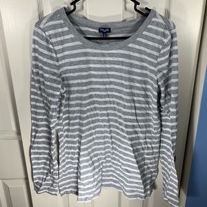 Splendid Striped Button Back Top